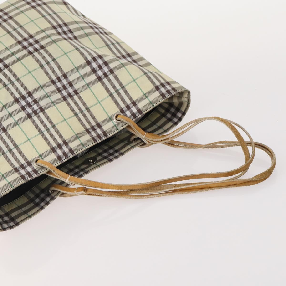 Burberrys Burberry Nova Check Hand Bag Nylon 4 Set Beige Auth 174988