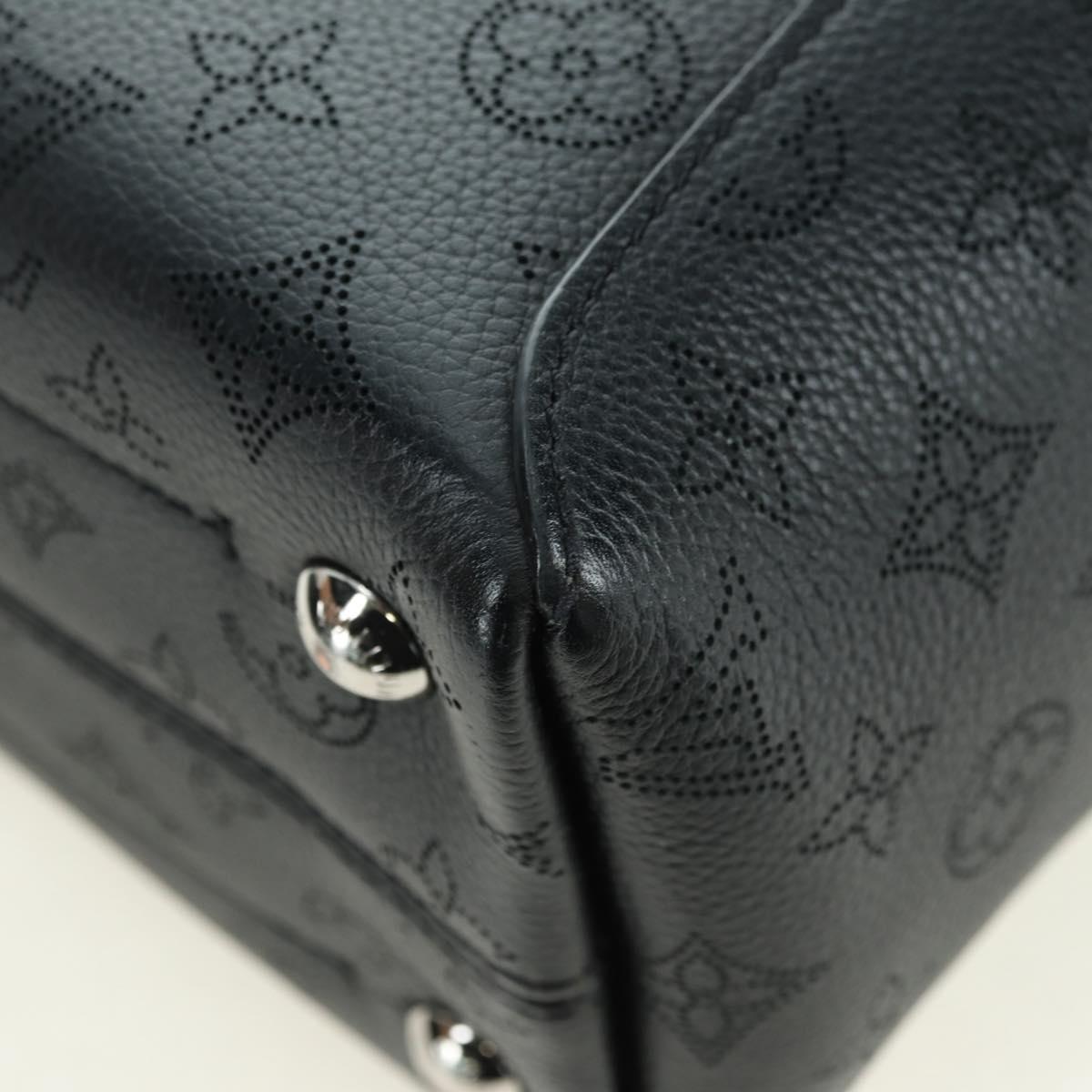 LOUIS VUITTON Monogram Mahina Hina PM Tote Bag Black M54350 LV Auth 175032A