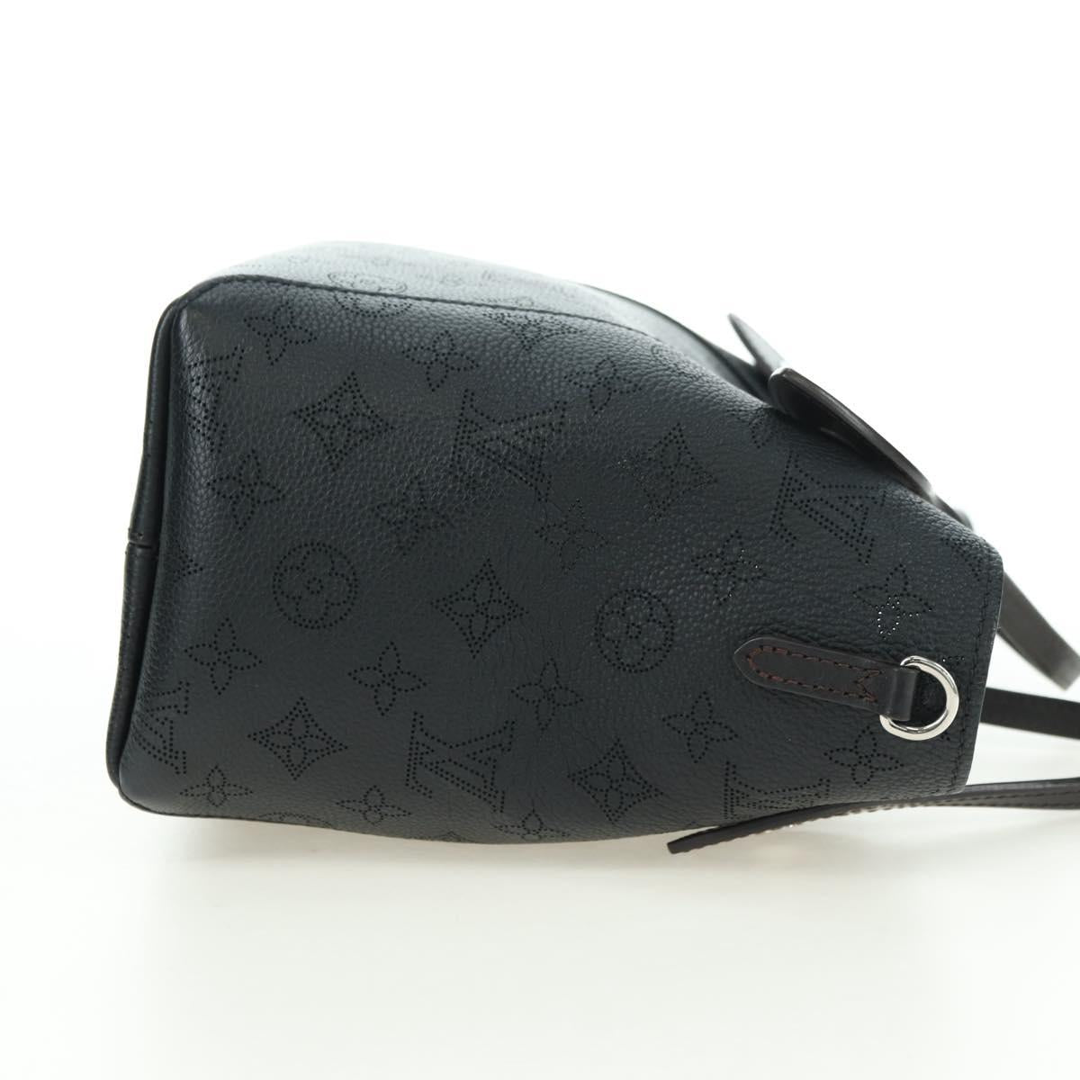 LOUIS VUITTON Monogram Mahina Hina PM Tote Bag Black M54350 LV Auth 175032A