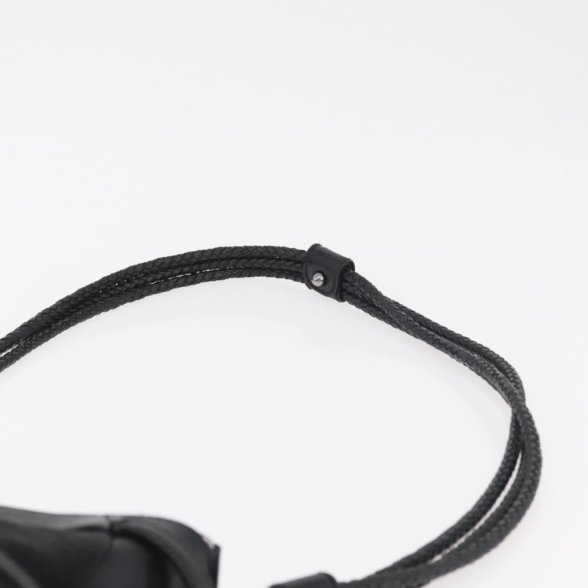 GUCCI GG Canvas Shoulder Bag Black Silver 109097 Auth 175057