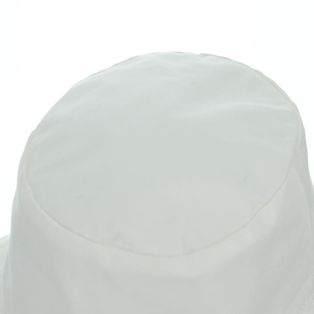 CELINE Bucket Hat Cotton L White Auth 175079M