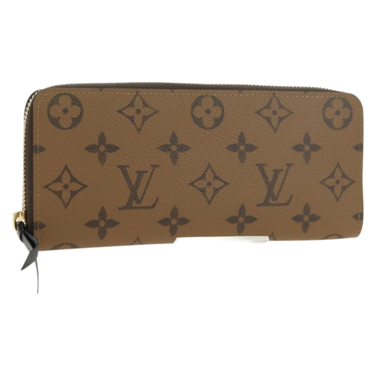 LOUIS VUITTON Monogram Reverse Portefeuille Clemence Wallet M82336 Auth 175096SM