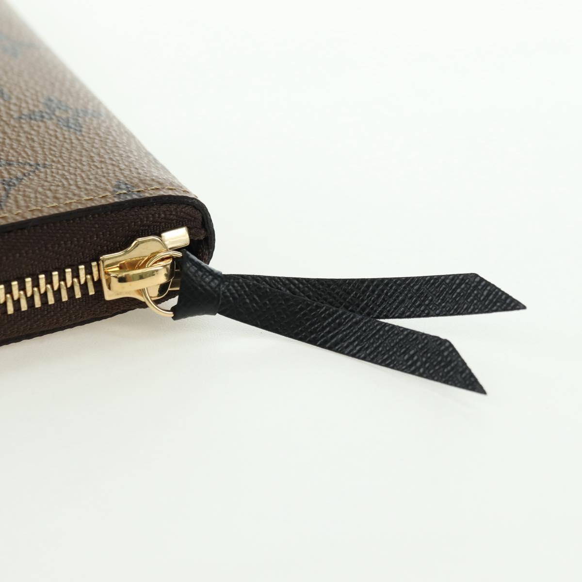 LOUIS VUITTON Monogram Reverse Portefeuille Clemence Wallet M82336 Auth 175096SM