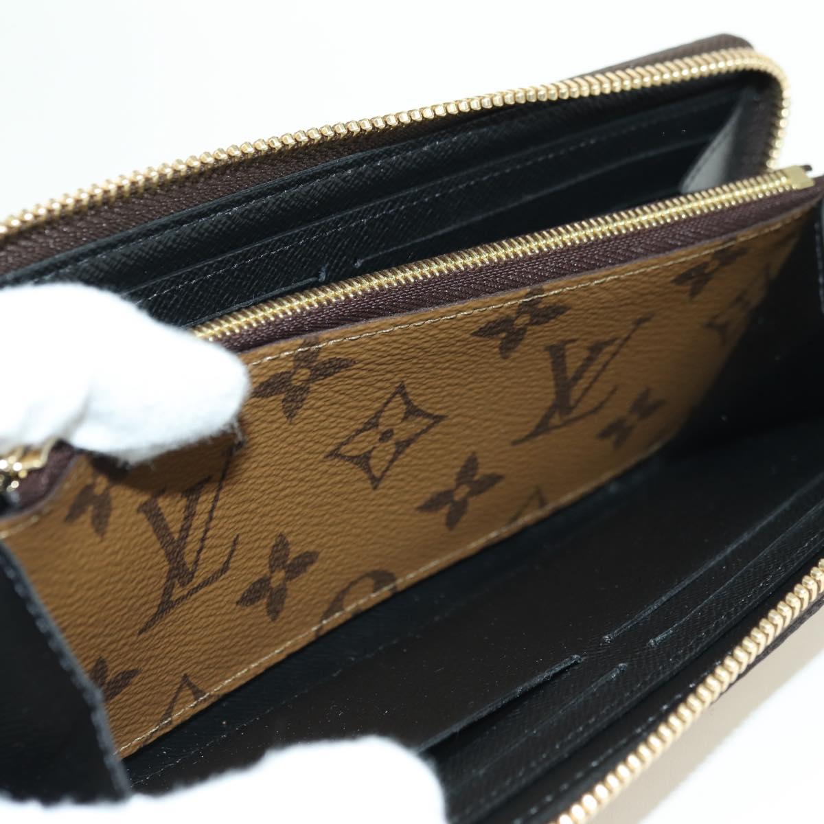 LOUIS VUITTON Monogram Reverse Portefeuille Clemence Wallet M82336 Auth 175096SM