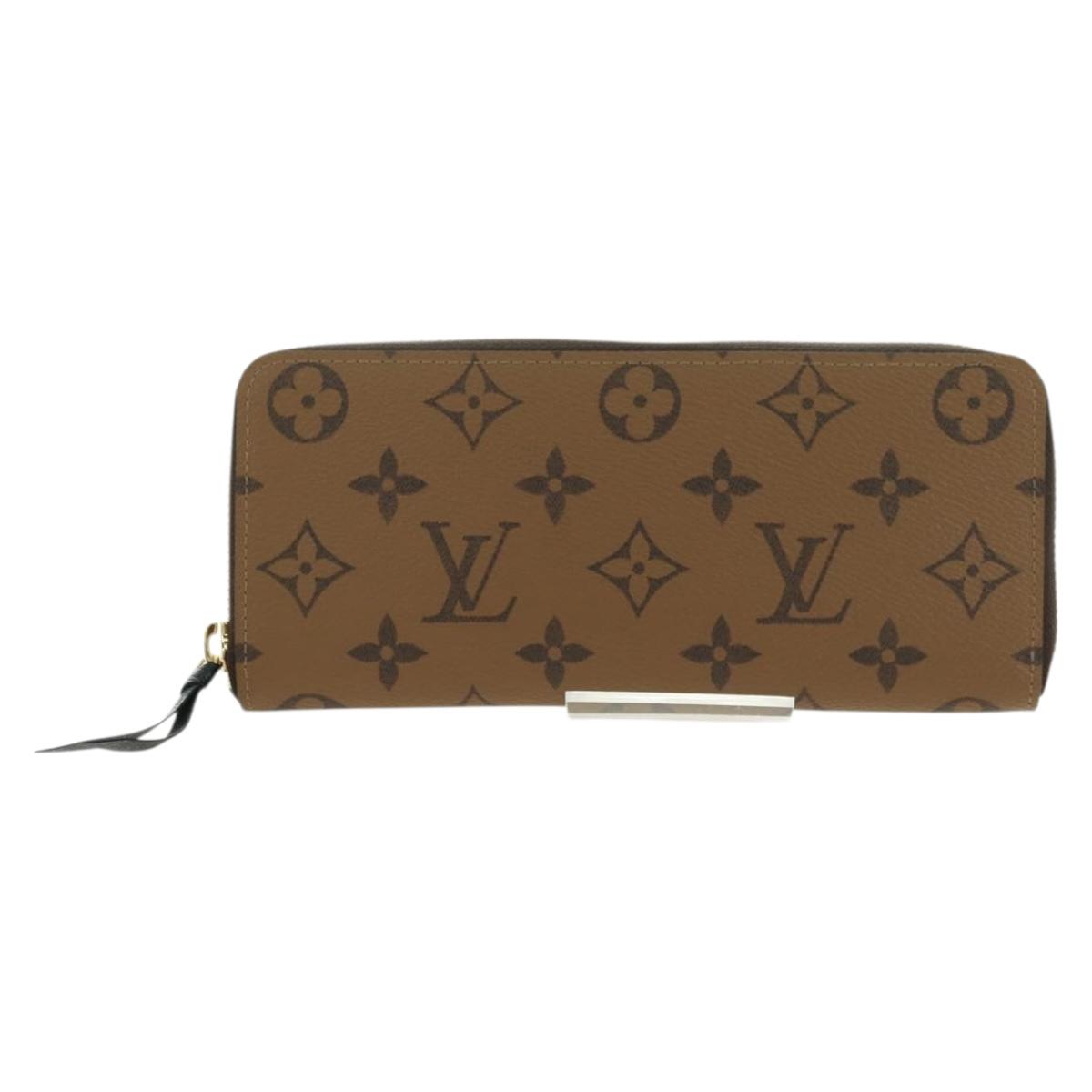 LOUIS VUITTON Monogram Reverse Portefeuille Clemence Wallet M82336 Auth 175096SM