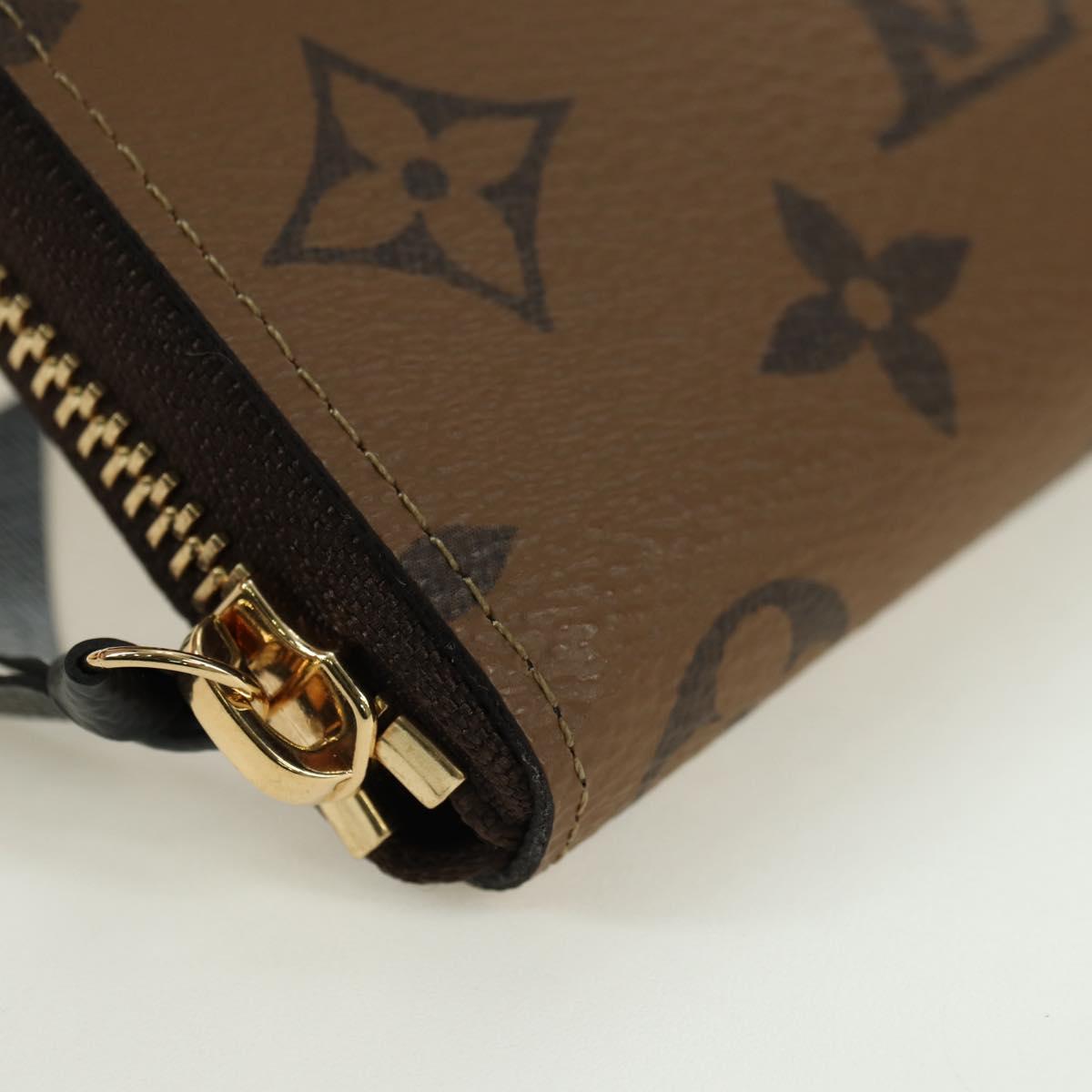 LOUIS VUITTON Monogram Reverse Portefeuille Clemence Wallet M82336 Auth 175096SM
