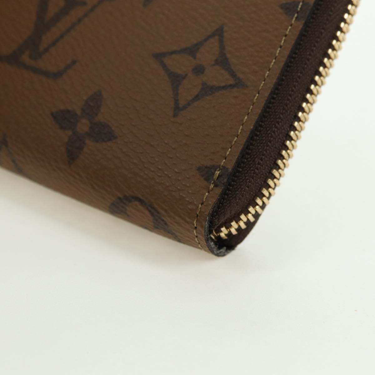 LOUIS VUITTON Monogram Reverse Portefeuille Clemence Wallet M82336 Auth 175096SM