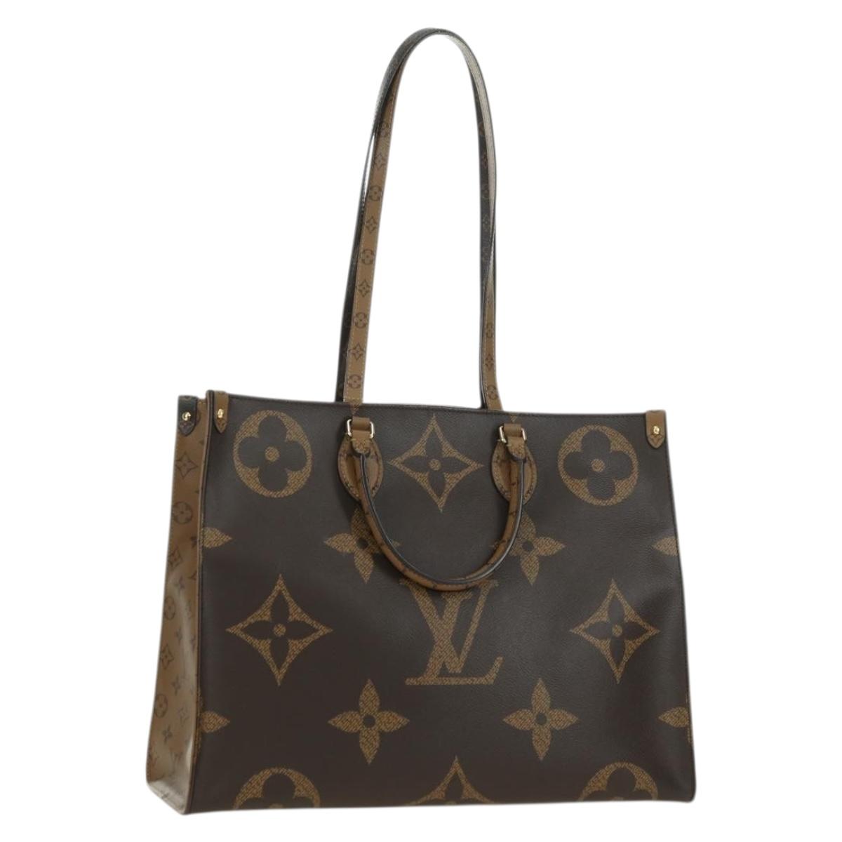 LOUIS VUITTON Monogram Reverse Giant On The Go GM Tote Bag M45320 Auth 175102SAM