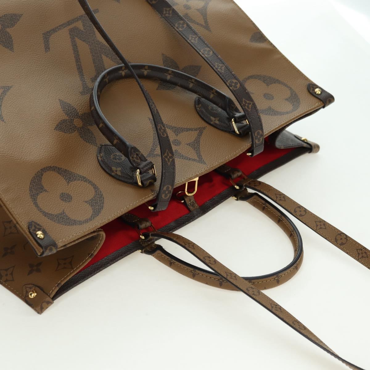 LOUIS VUITTON Monogram Reverse Giant On The Go GM Tote Bag M45320 Auth 175102SAM