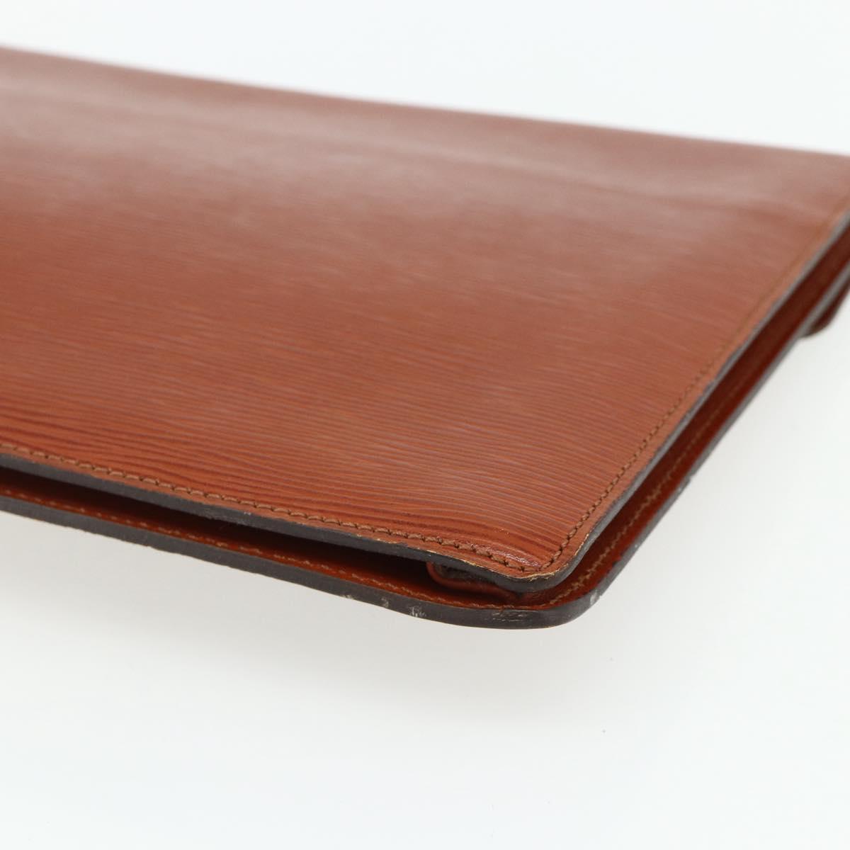LOUIS VUITTON Epi Porte Documents Senatur Briefcase Brown M54453 LV Auth 175107
