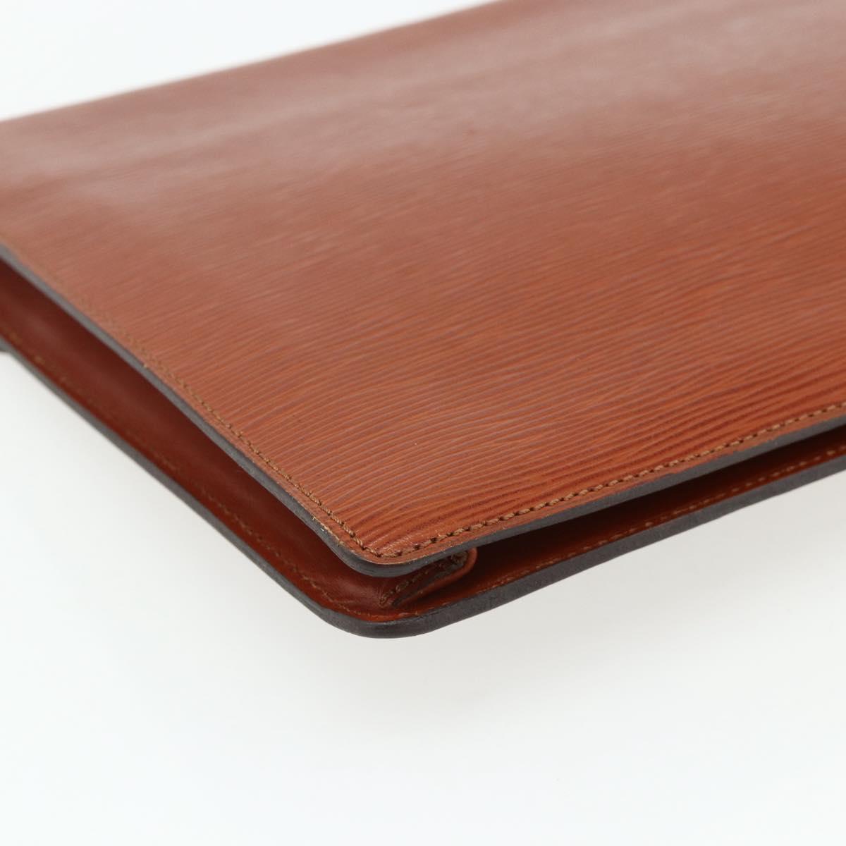LOUIS VUITTON Epi Porte Documents Senatur Briefcase Brown M54453 LV Auth 175107