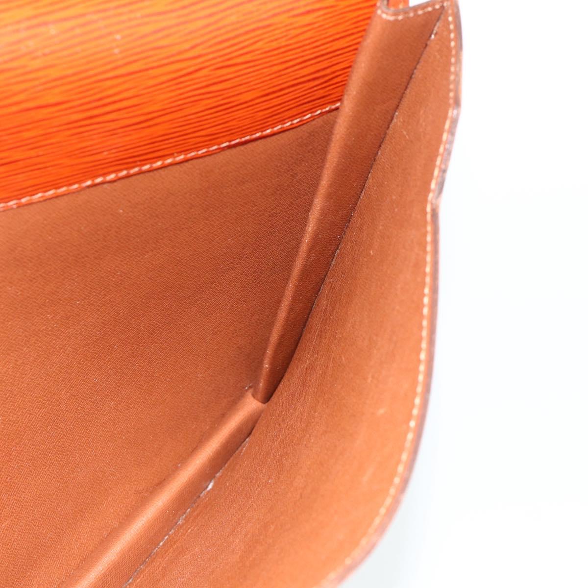 LOUIS VUITTON Epi Porte Documents Senatur Briefcase Brown M54453 LV Auth 175107