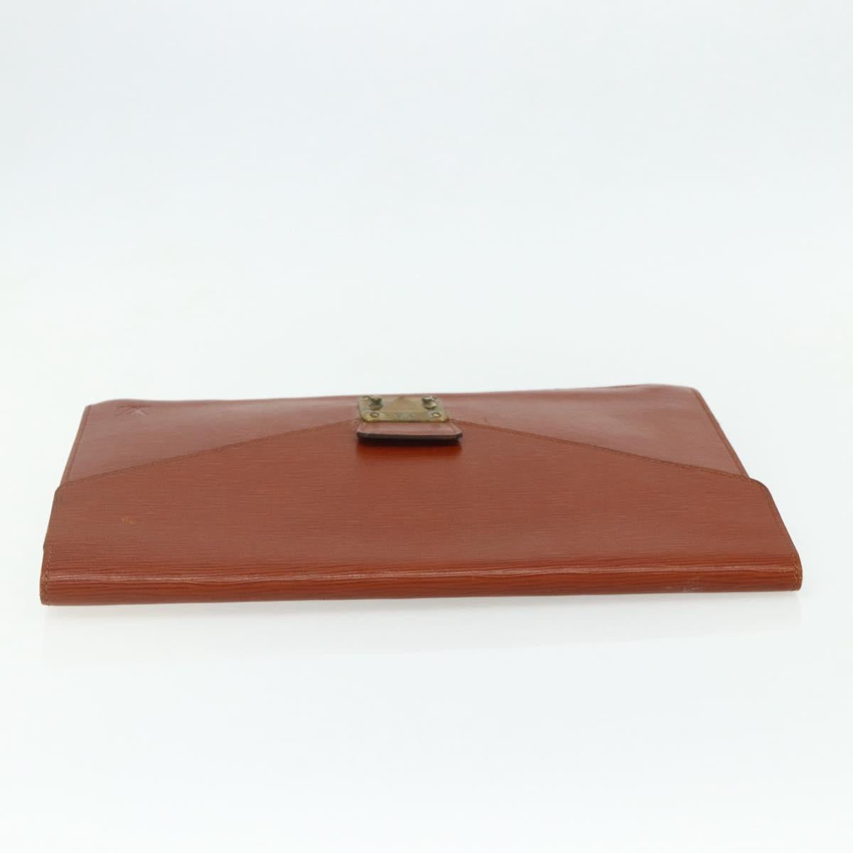 LOUIS VUITTON Epi Porte Documents Senatur Briefcase Brown M54453 LV Auth 175107