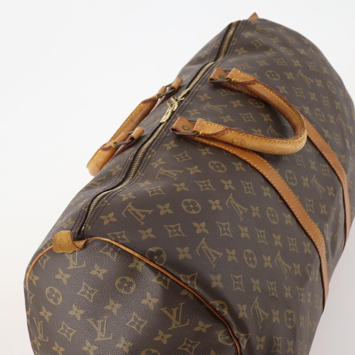 LOUIS VUITTON Monogram Keepall 55 Boston Bag M41424 LV Auth 175113