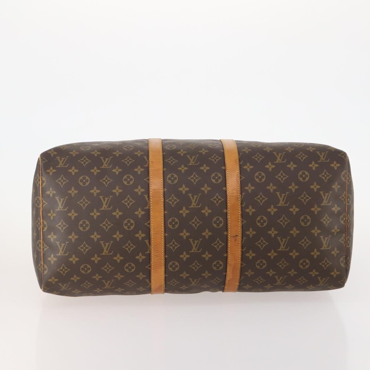 LOUIS VUITTON Monogram Keepall 55 Boston Bag M41424 LV Auth 175113