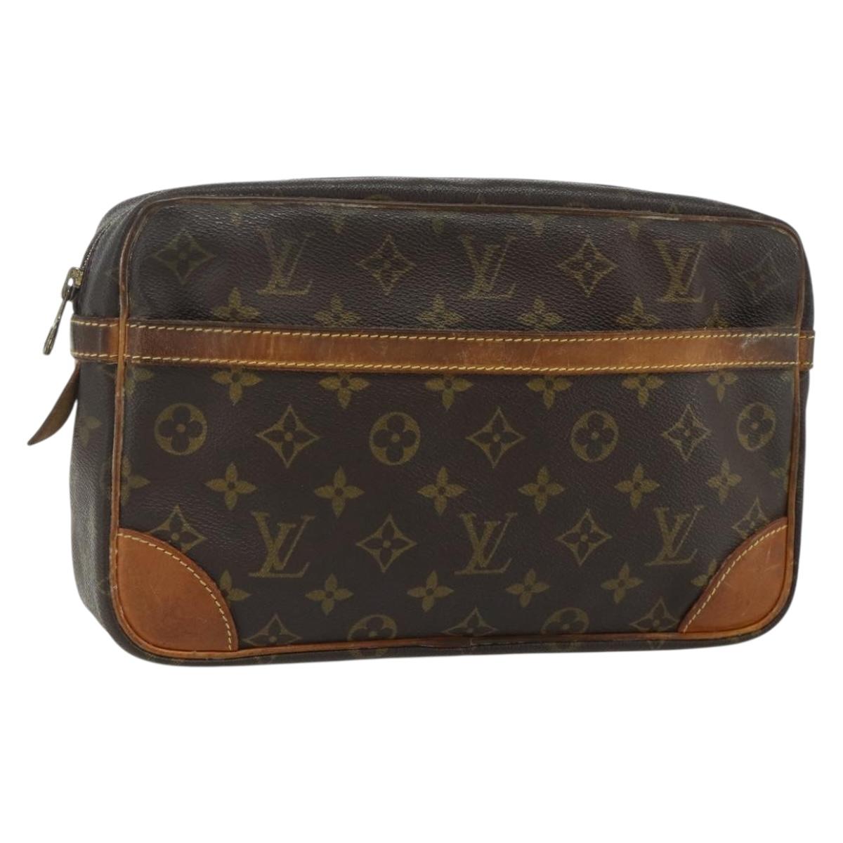 LOUIS VUITTON Monogram Compiegne 28 Clutch Bag M51845 LV Auth 175116