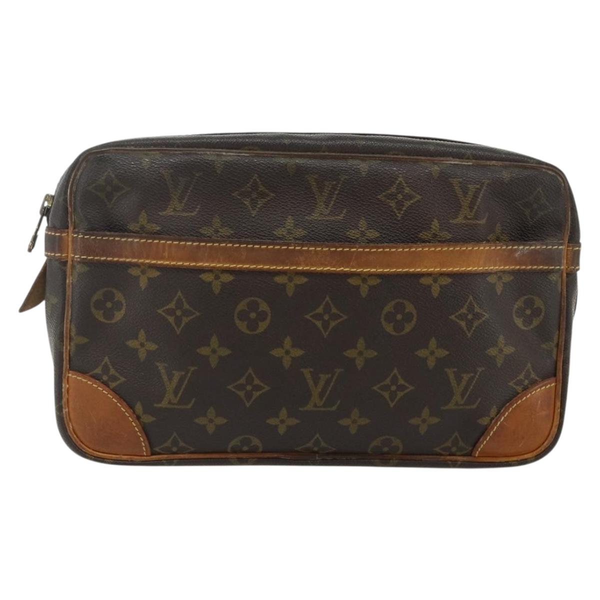 LOUIS VUITTON Monogram Compiegne 28 Clutch Bag M51845 LV Auth 175116