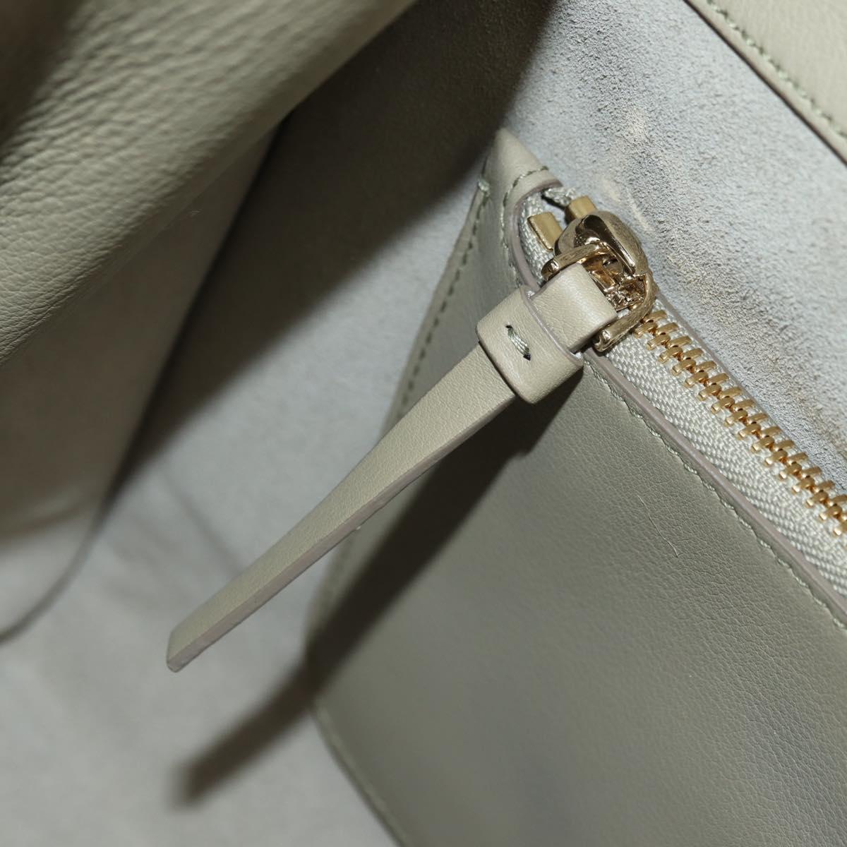 Salvatore Ferragamo Gancini Jet Set Bag Leather 2way Khaki Gold Auth 175123V