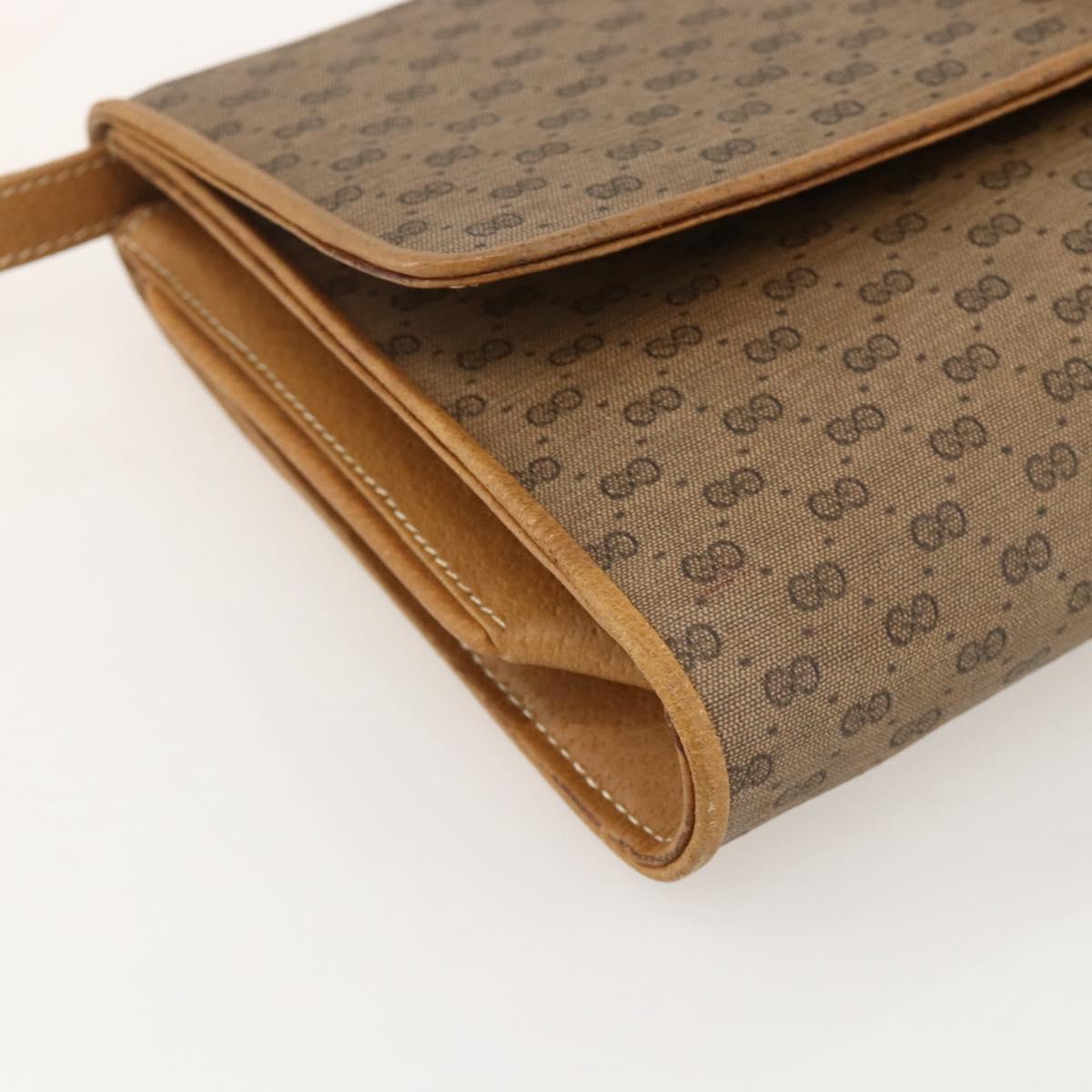 GUCCI Micro GG Supreme Shoulder Bag PVC Beige Gold 89 02 050 Auth 175149