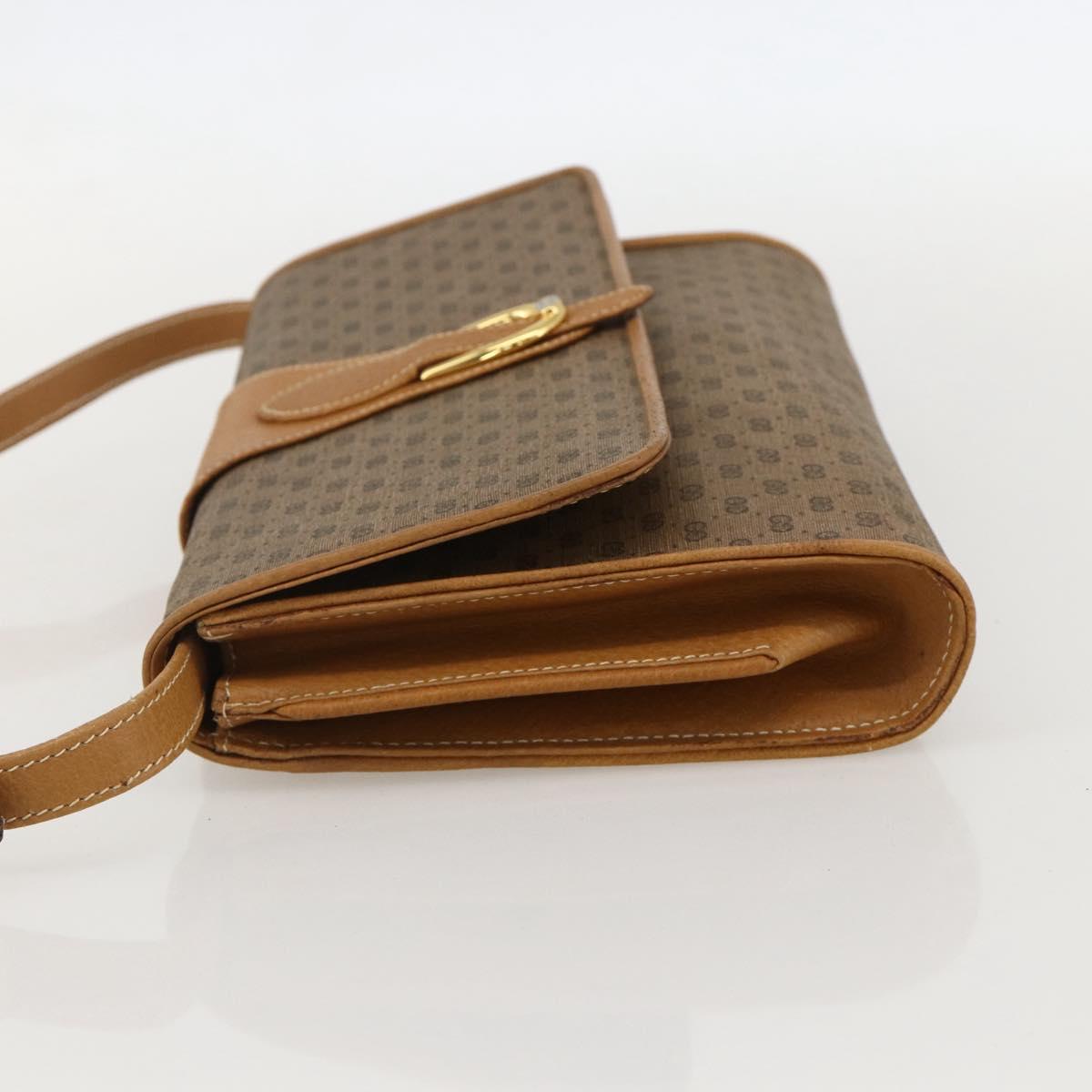 GUCCI Micro GG Supreme Shoulder Bag PVC Beige Gold 89 02 050 Auth 175149