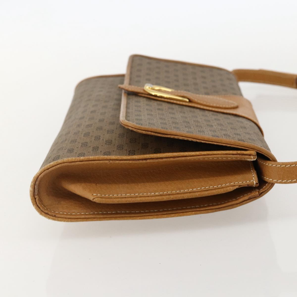 GUCCI Micro GG Supreme Shoulder Bag PVC Beige Gold 89 02 050 Auth 175149