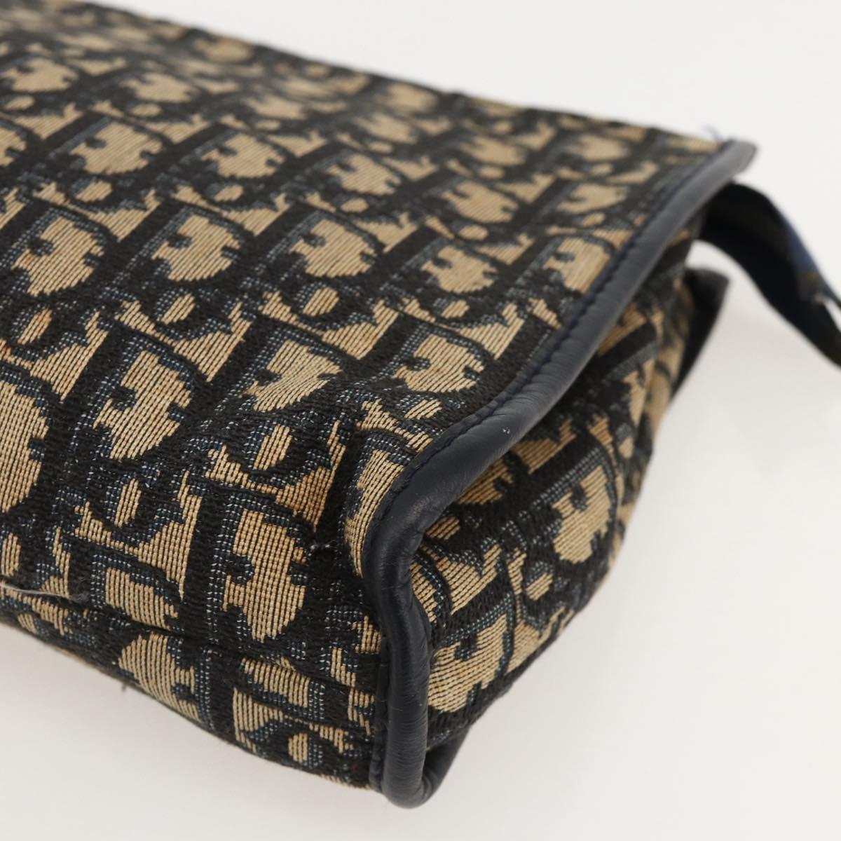 Christian Dior Trotter Canvas Clutch Bag Navy Auth 175154