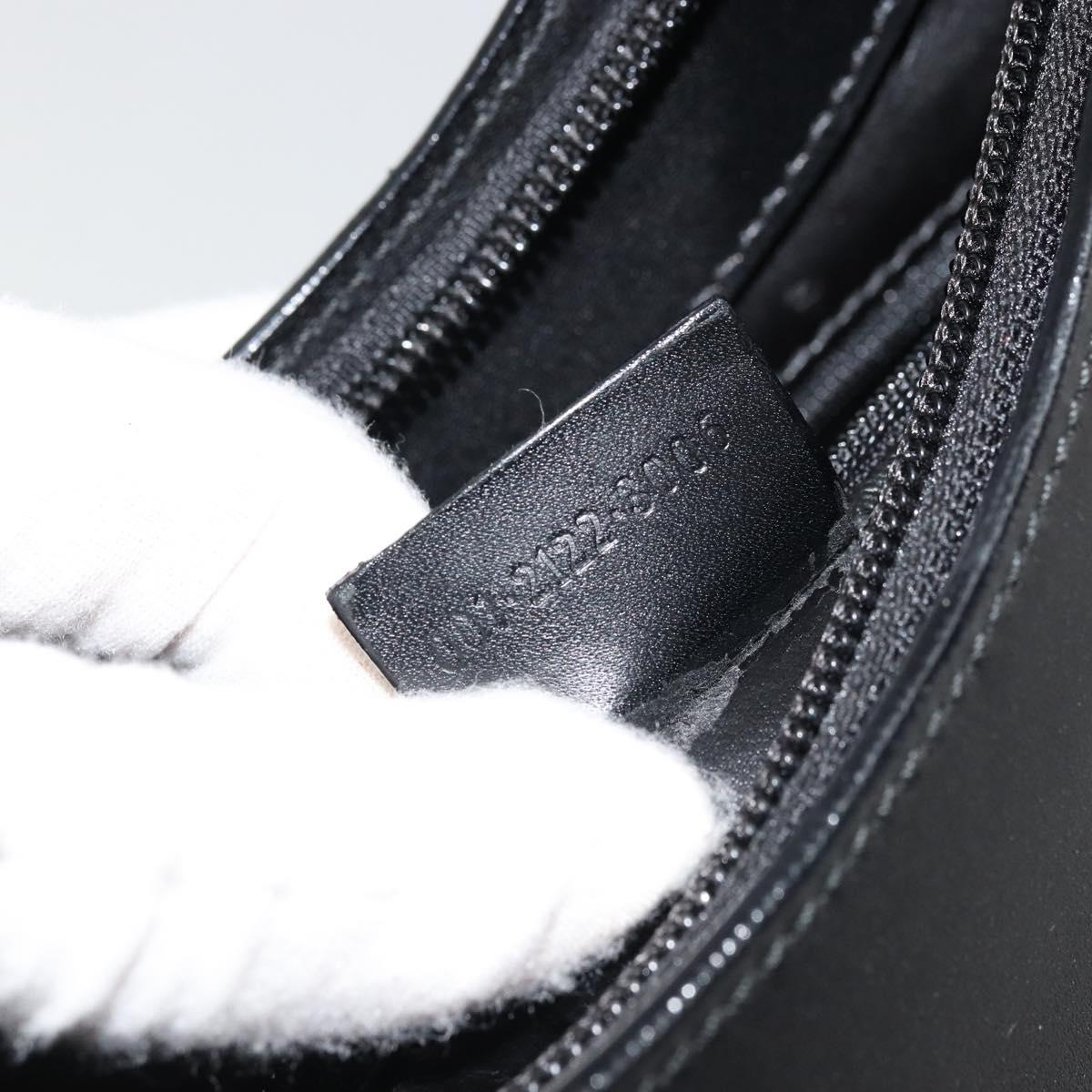 GUCCI Bamboo Shoulder Bag Leather Black Gold 001 2122 3006 Auth 175260