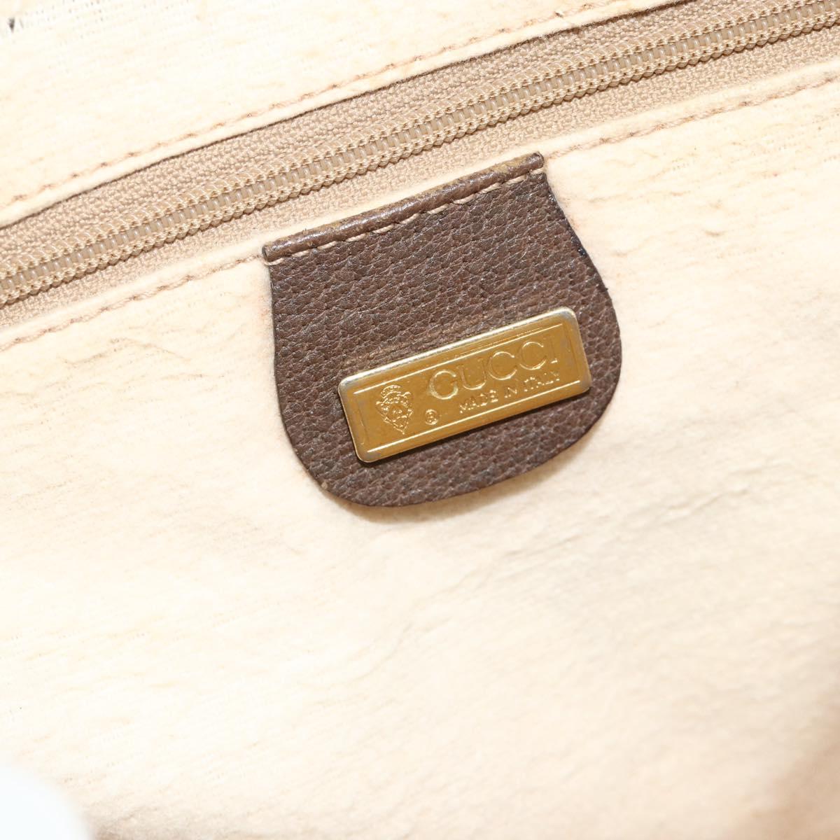 GUCCI GG Supreme Hand Bag PVC Beige Gold 000 58 0090 Auth 175308