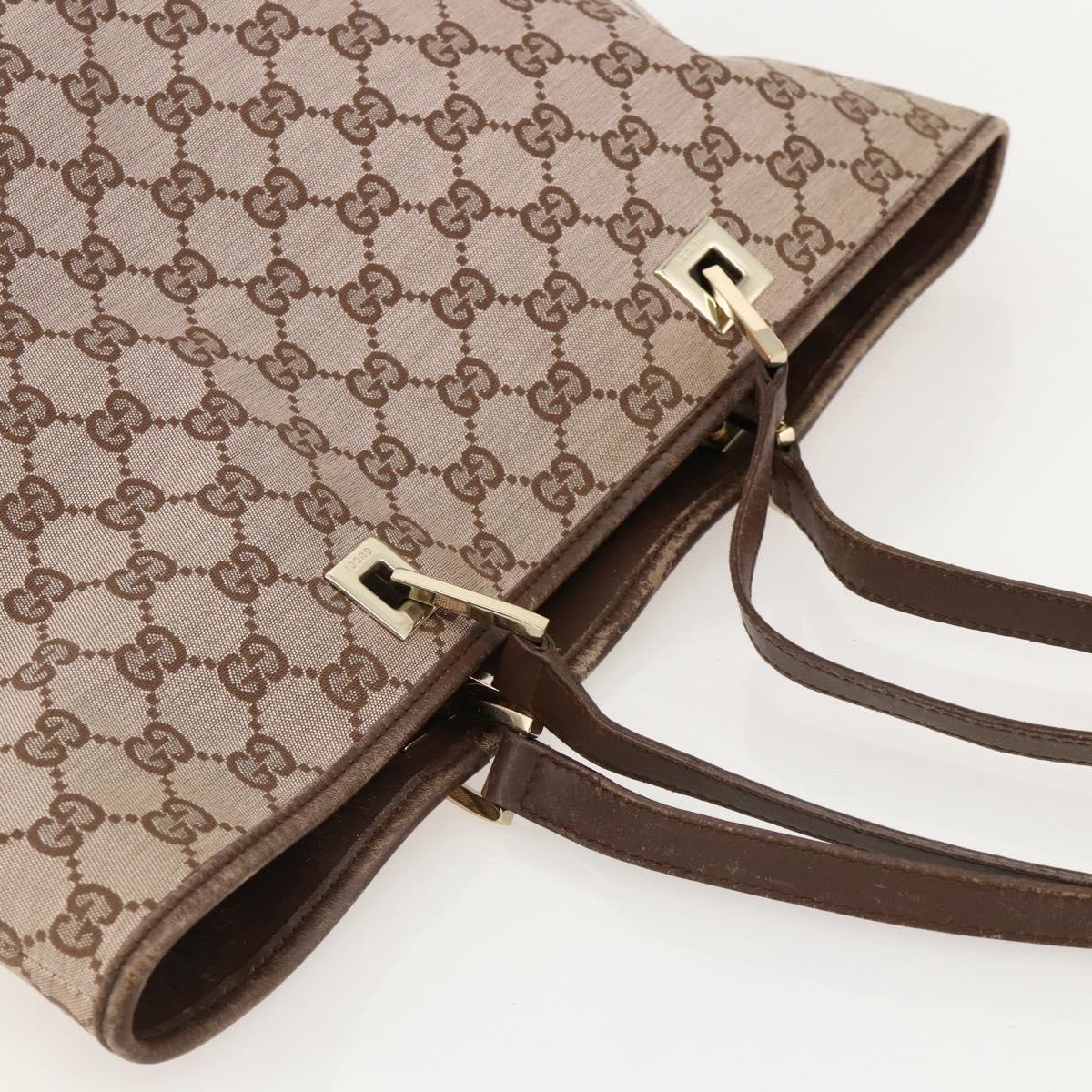 GUCCI GG Canvas Tote Bag Pink Gold 002 1093 1705 Auth 175339