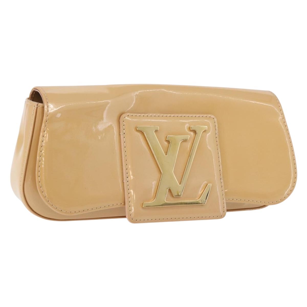 LOUIS VUITTON Vernis Pochette Sobie Bag Rose Flow Lantern M93489 LV Auth 175411A