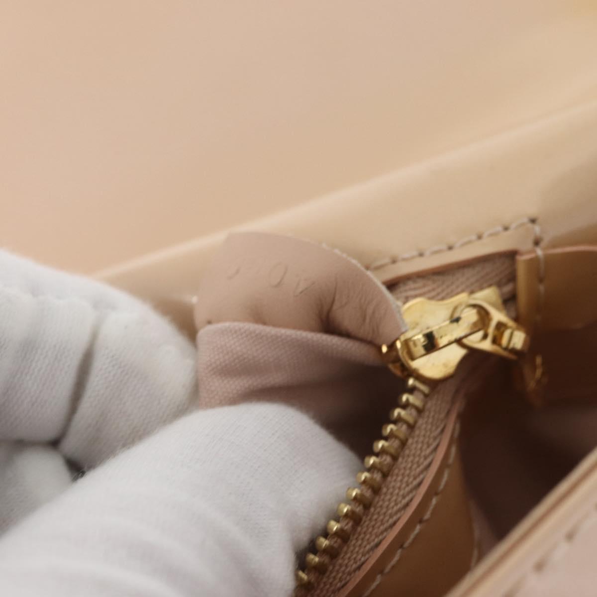 LOUIS VUITTON Vernis Pochette Sobie Bag Rose Flow Lantern M93489 LV Auth 175411A
