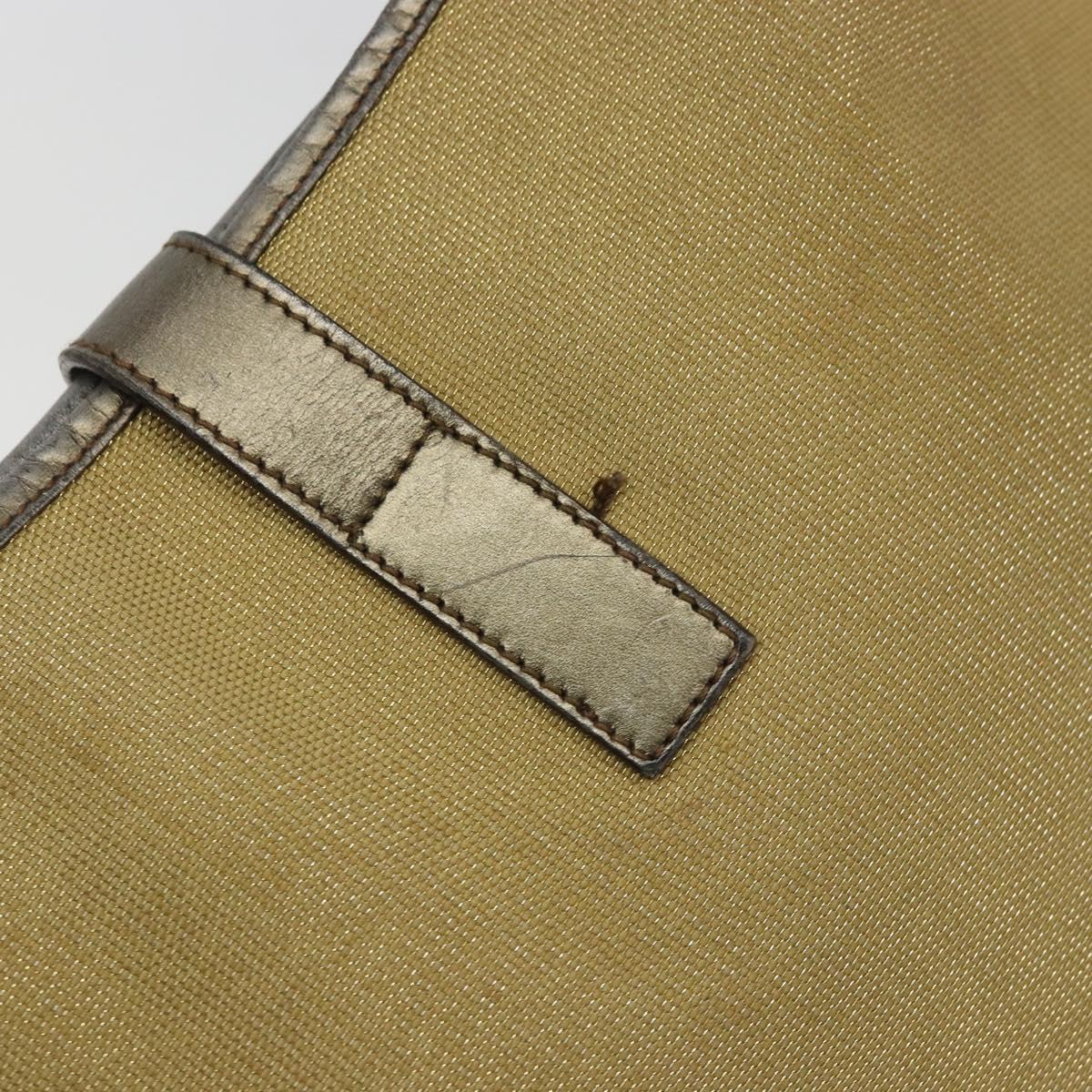 GUCCI Jackie Shoulder Bag Canvas Beige Gold 001 3306 Auth 175420