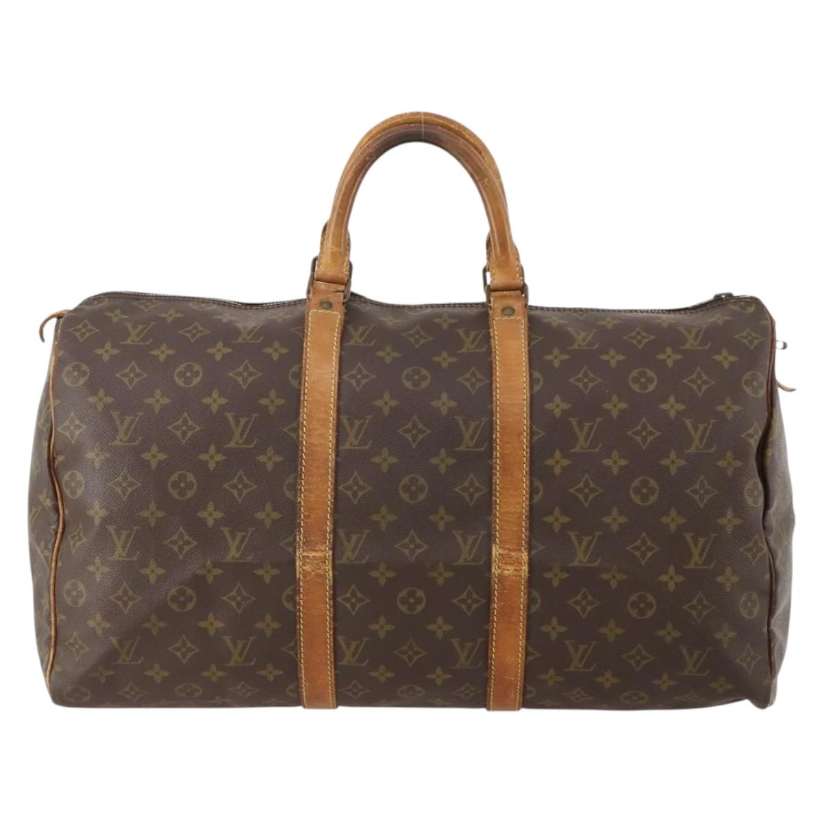 LOUIS VUITTON Monogram Keepall 50 Boston Bag M41426 LV Auth 175430