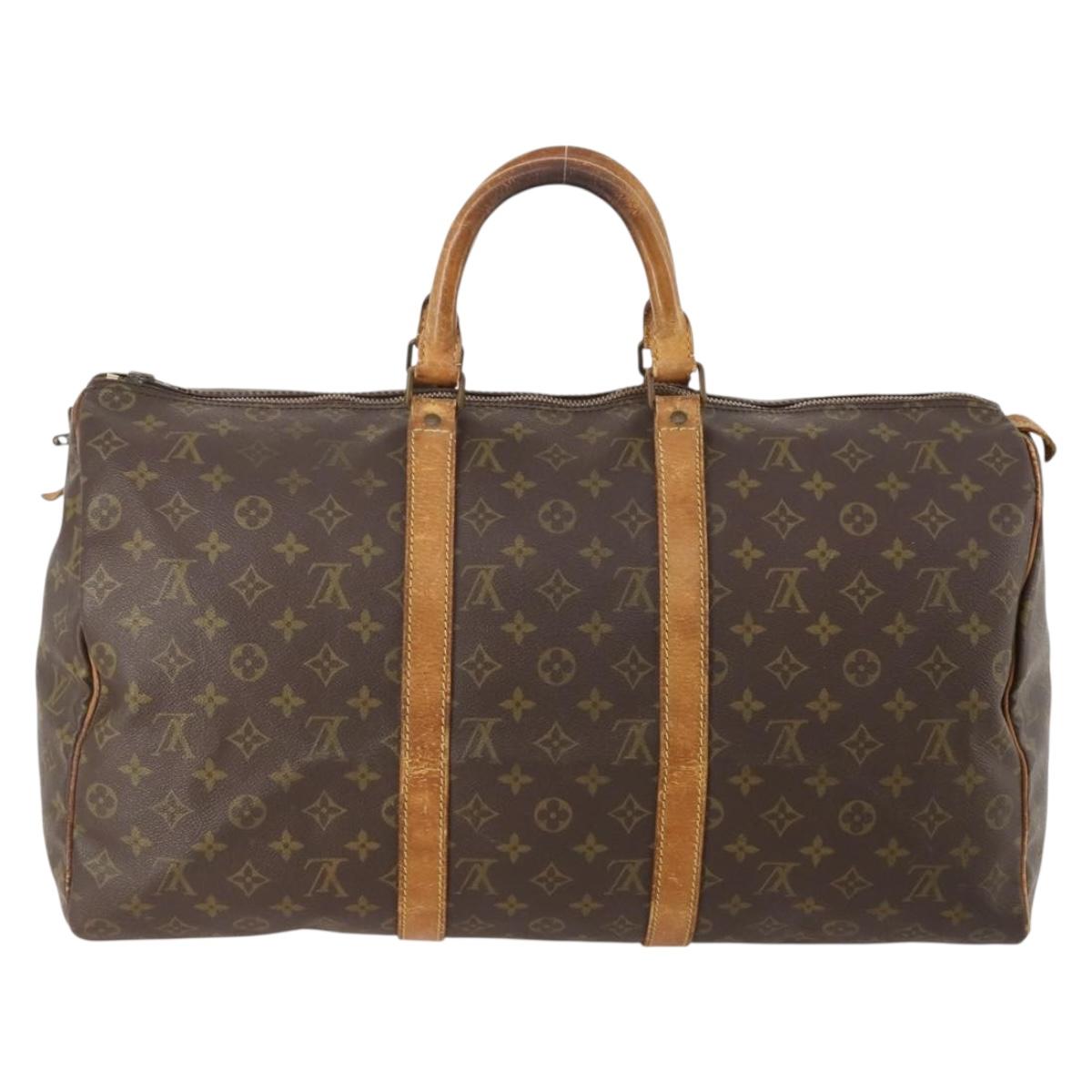 LOUIS VUITTON Monogram Keepall 50 Boston Bag M41426 LV Auth 175430