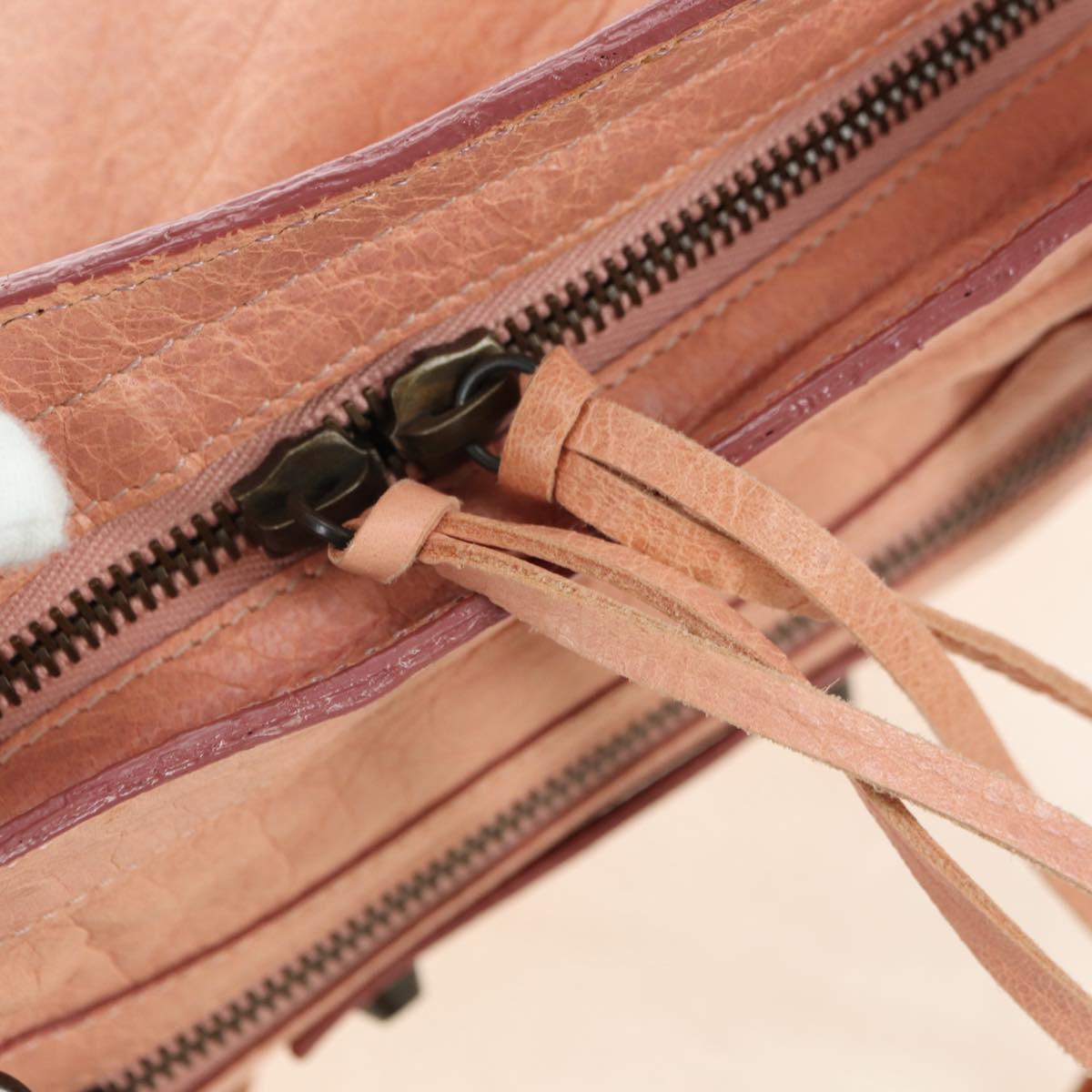 BALENCIAGA The Town Hand Bag Leather 2way Pink 240579 Auth 175475SAV