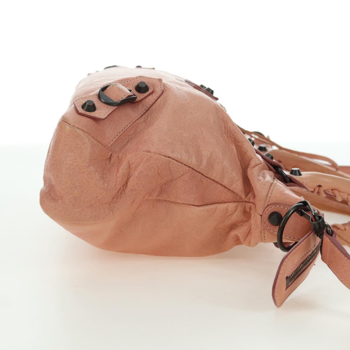BALENCIAGA The Town Hand Bag Leather 2way Pink 240579 Auth 175475SAV