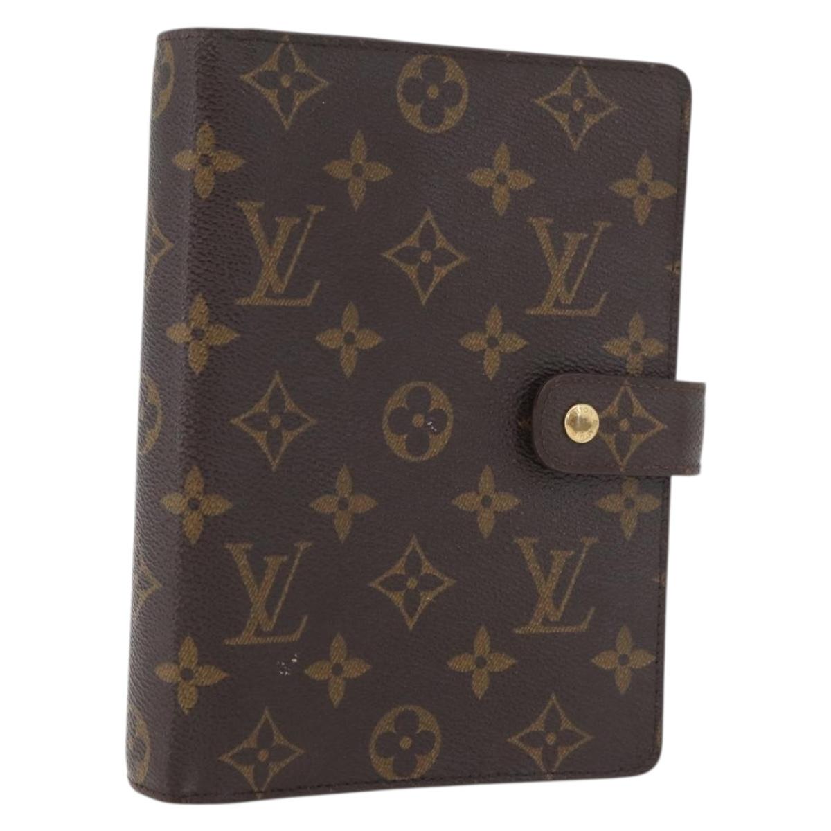 LOUIS VUITTON Monogram Agenda MM Day Planner Cover R20105 LV Auth 175488A