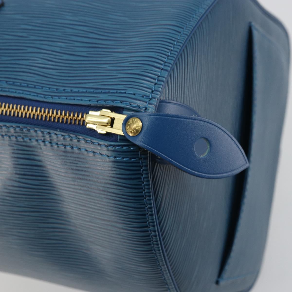 LOUIS VUITTON Epi Speedy 35 Hand Bag Toledo Blue M42995 LV Auth 175504A