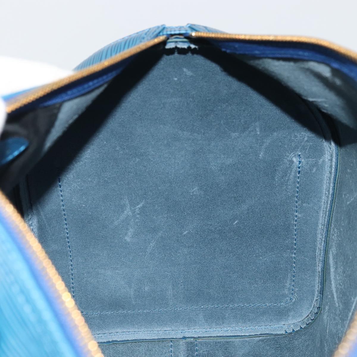 LOUIS VUITTON Epi Speedy 35 Hand Bag Toledo Blue M42995 LV Auth 175504A