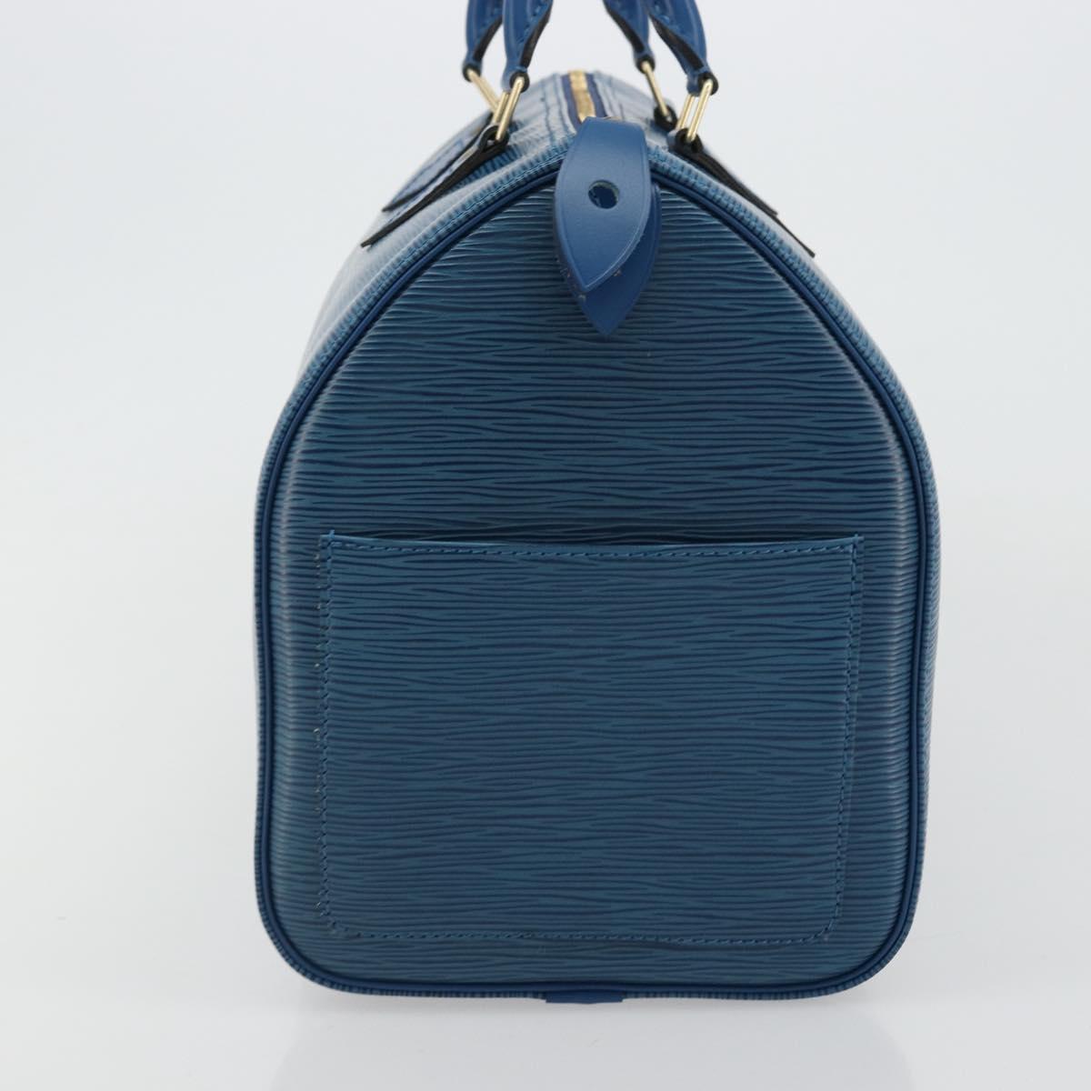 LOUIS VUITTON Epi Speedy 35 Hand Bag Toledo Blue M42995 LV Auth 175504A