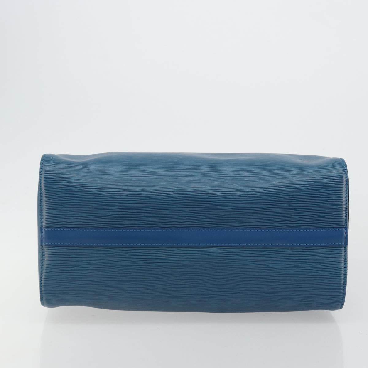 LOUIS VUITTON Epi Speedy 35 Hand Bag Toledo Blue M42995 LV Auth 175504A