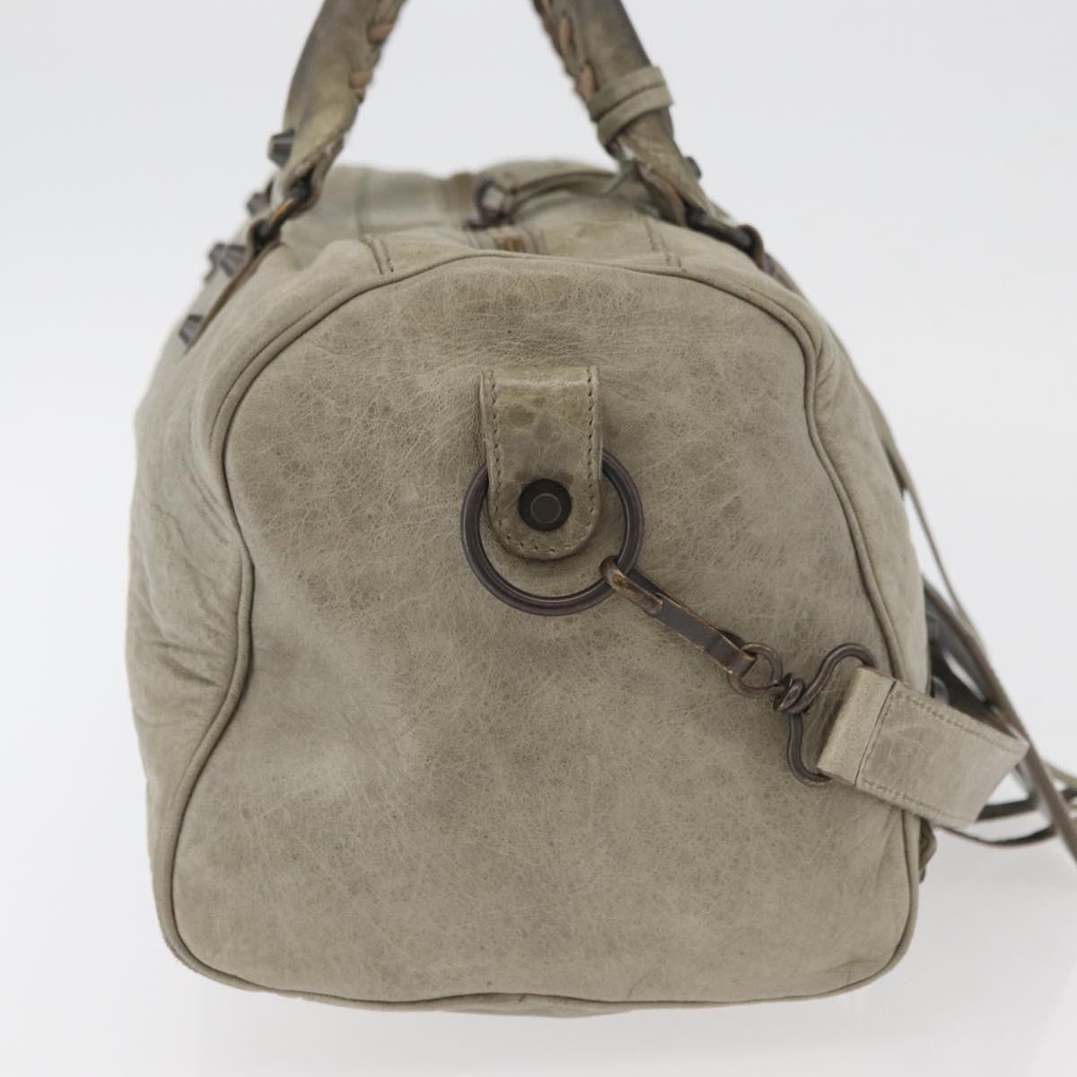 BALENCIAGA The Twiggy Hand Bag Leather 2way Ivory 128523 Auth 175506