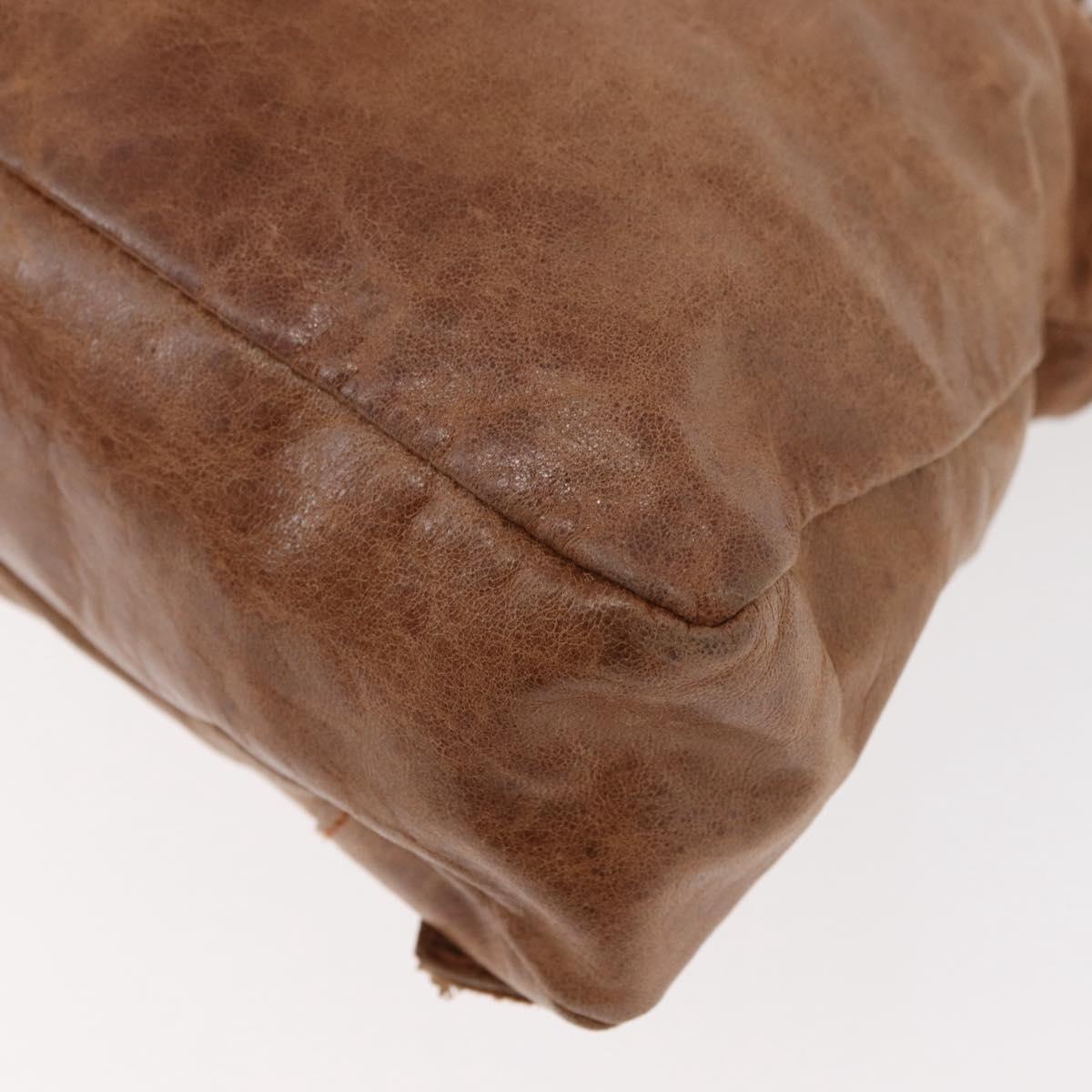 BALENCIAGA The First Hand Bag Leather 2way Brown 103208 Auth 175513A