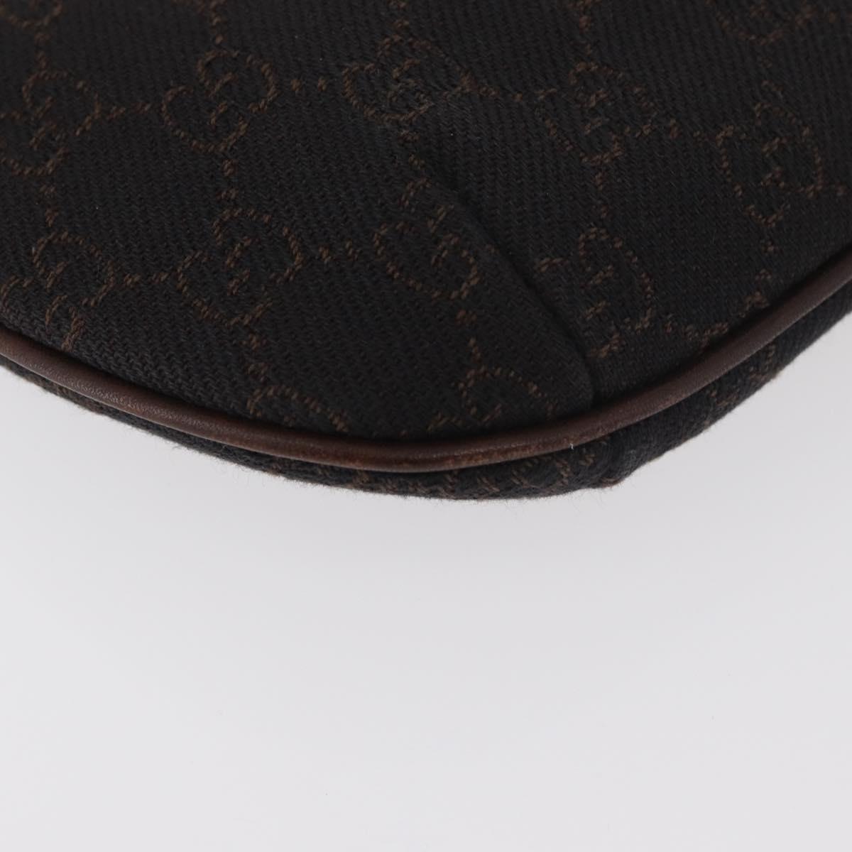 GUCCI GG Canvas Shoulder Bag Black Silver 32160 Auth 175536A