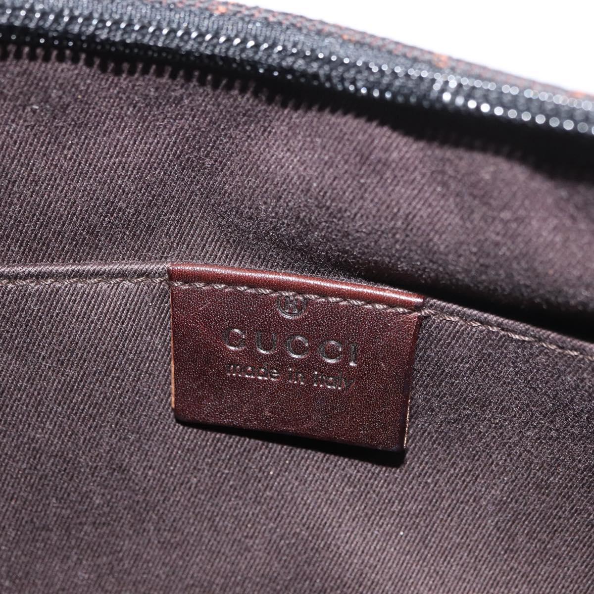 GUCCI GG Canvas Shoulder Bag Black Silver 32160 Auth 175536A