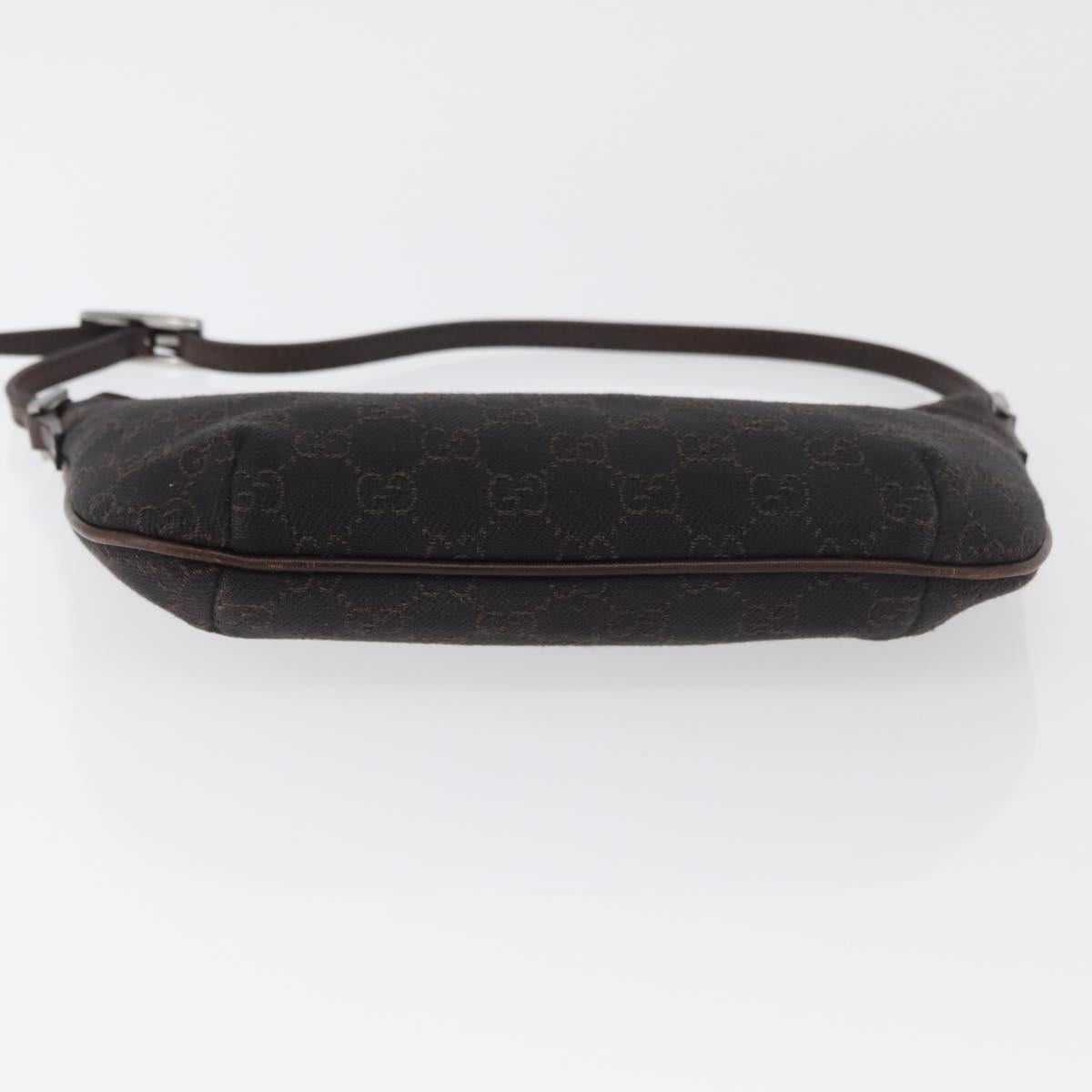 GUCCI GG Canvas Shoulder Bag Black Silver 32160 Auth 175536A