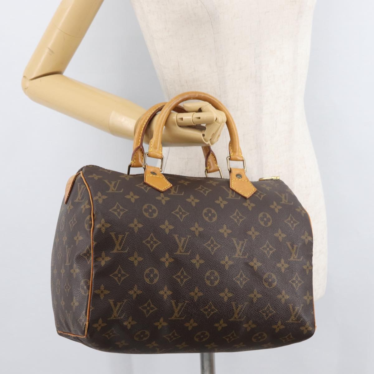 LOUIS VUITTON Monogram Speedy 30 Hand Bag M41526 LV Auth 175538A
