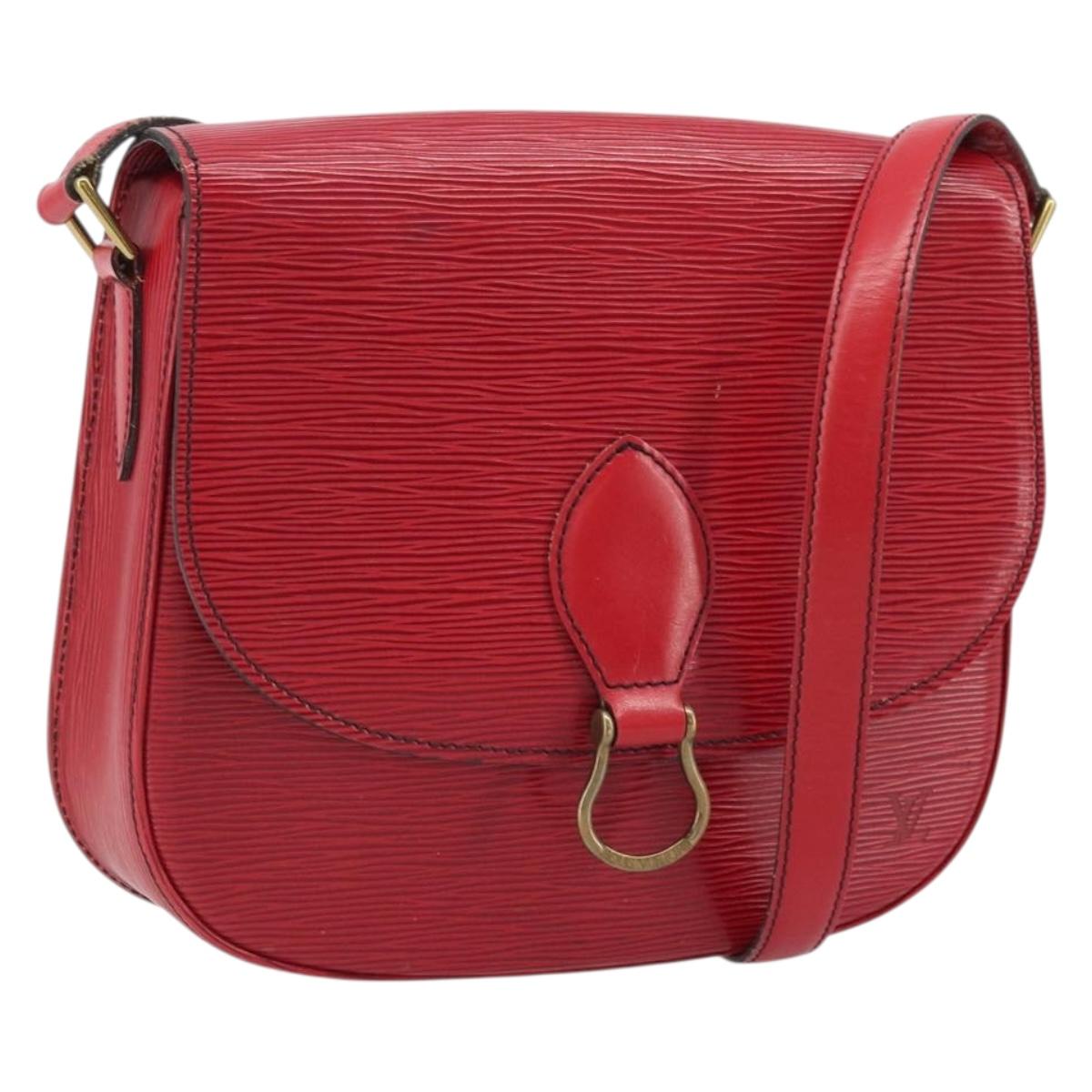 LOUIS VUITTON Epi Saint Cloud GM Shoulder Bag Red M52197 LV Auth 175557A