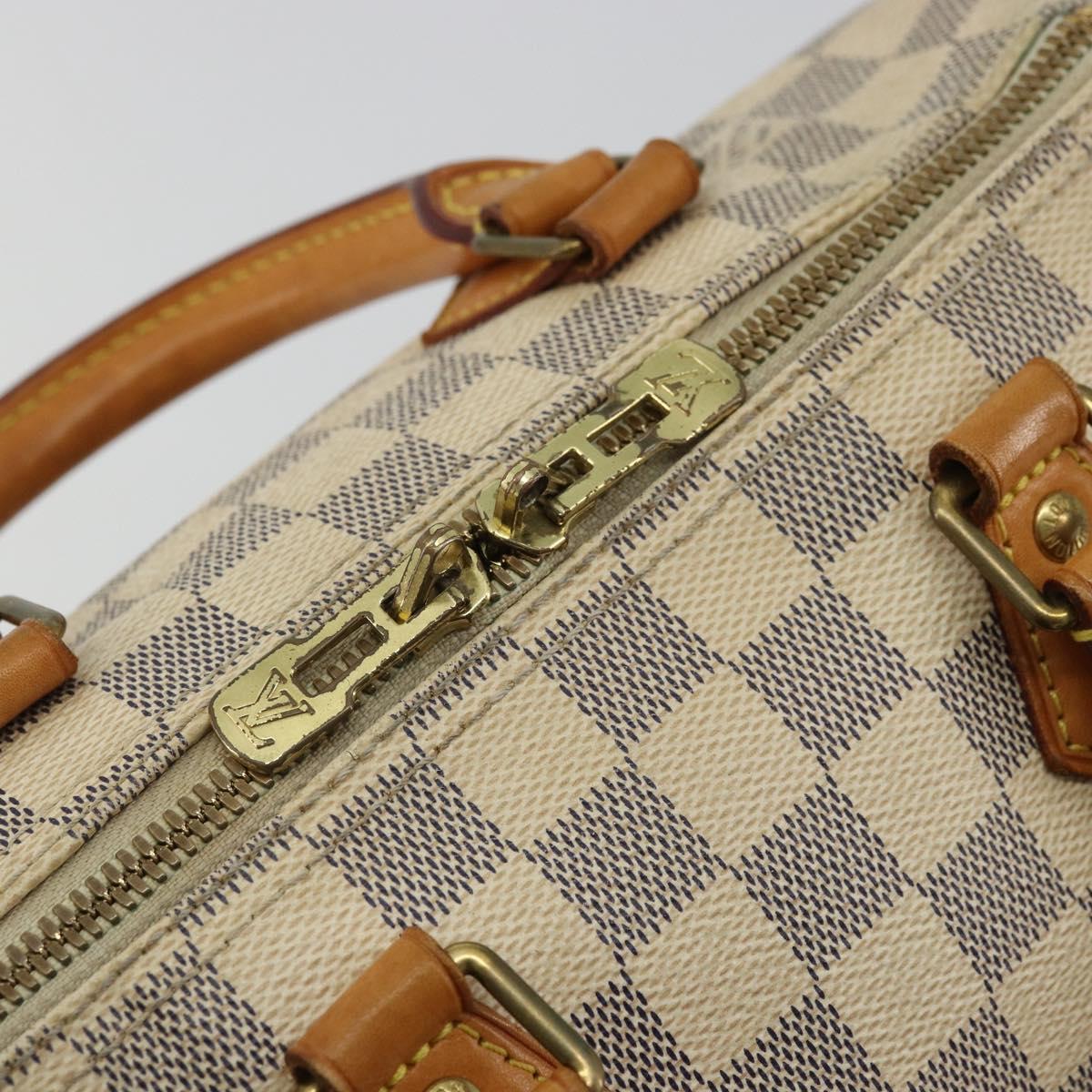 LOUIS VUITTON Damier Azur Speedy Bandouliere 25 Hand Bag N41000 LV Auth 175563