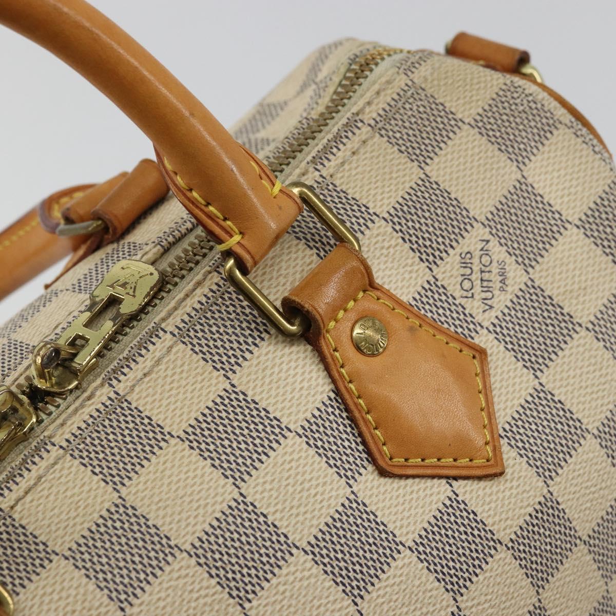 LOUIS VUITTON Damier Azur Speedy Bandouliere 25 Hand Bag N41000 LV Auth 175563
